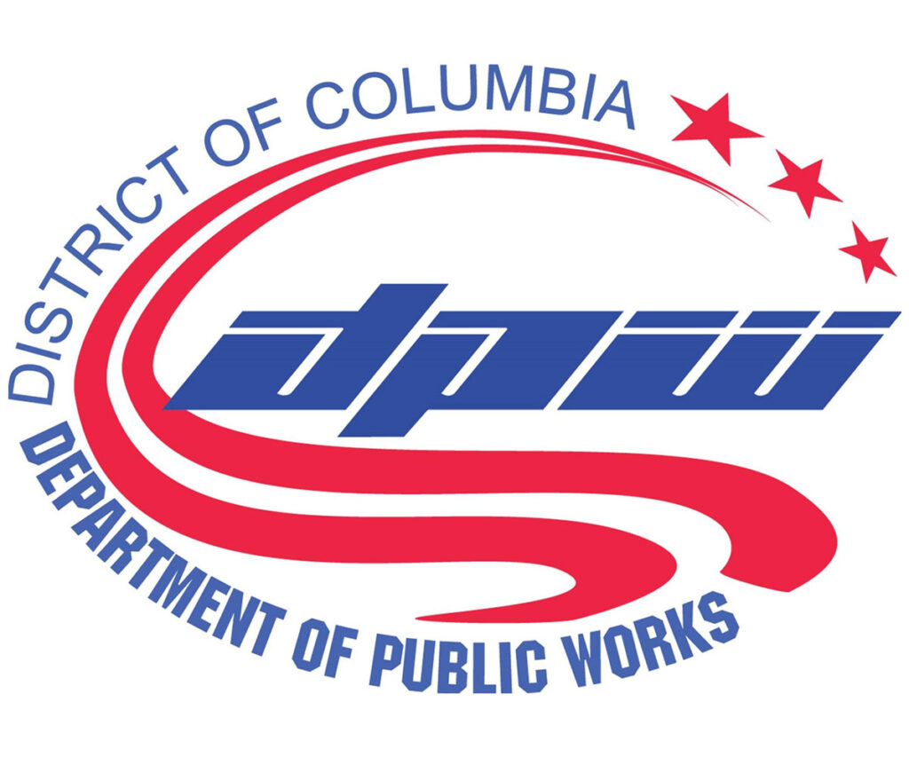 Logo of District of Columbia Department of Public Works.