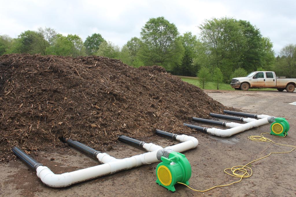 Static pile industrial composting